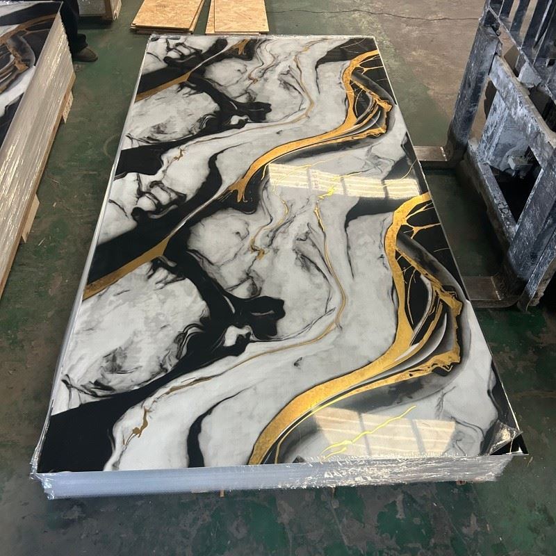 High Gloss UV Marble PVC Board Waterproof Scratch‑Resistant UV Coated Wall Panel For Hotel TV Background Wall suppliers High Gloss UV Marble PVC Board Waterproof Scratch‑Resistant UV Coated Wall Panel For Hotel TV Background Wall suppliers